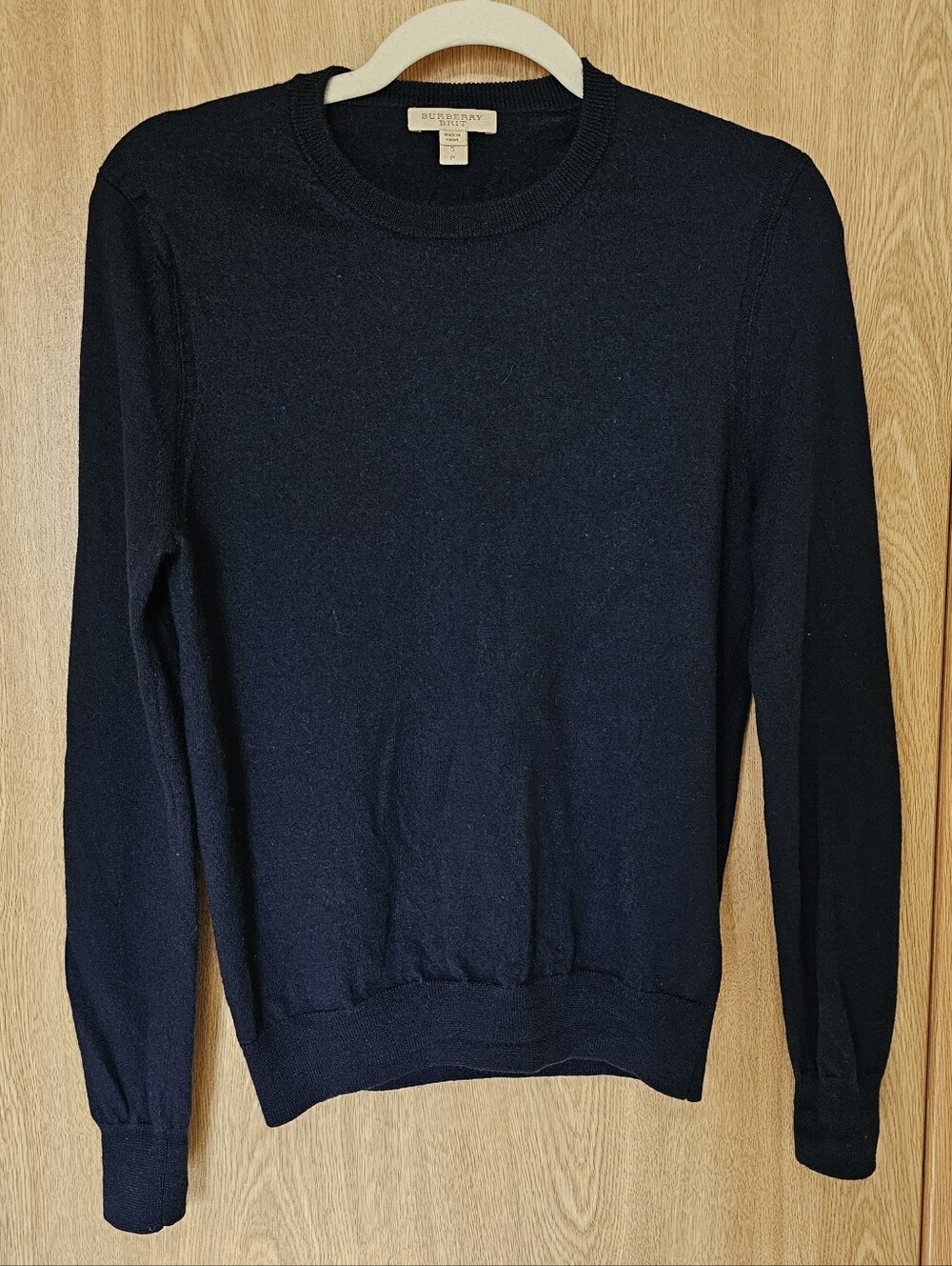 Burberry Brit Size S Elbow Patch Wool Sweater Size Small Wome's Men's Unisex - Picture 2 of 7